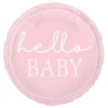 Unique UK Inc t/as Unique Party Folieballon Hello Baby Lyserød