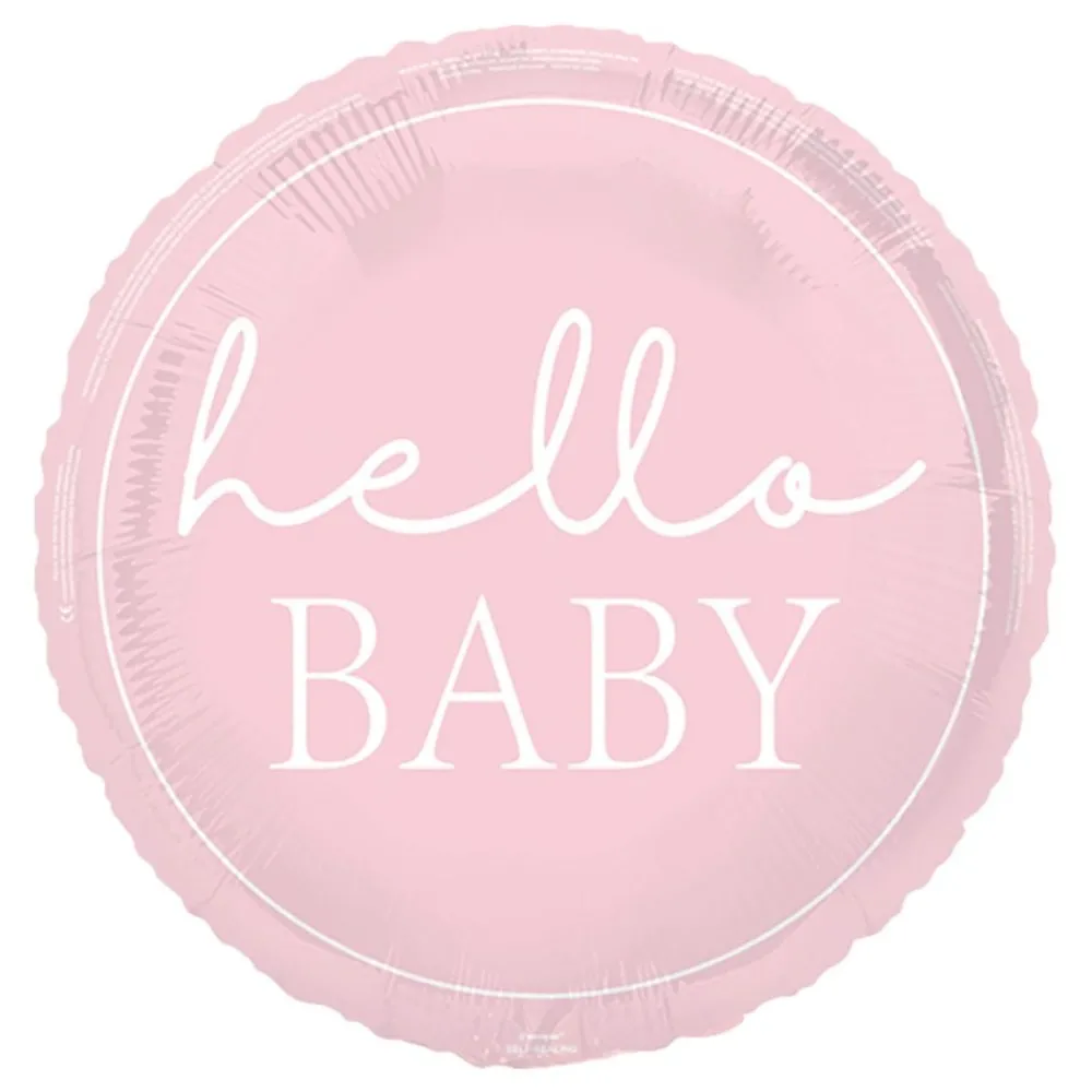 Unique UK Inc t/as Unique Party Folieballon Hello Baby Lyserød