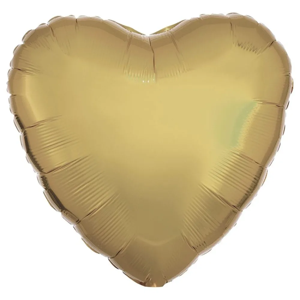 Discount Reithmüller Europe GmbH Folieballon Hjerte Hvid Guld Metallic