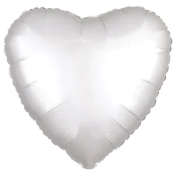 Discount Reithmüller Europe GmbH Folieballon Hjerte Silke Hvid