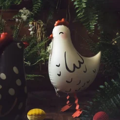 PartyDeco sp. z o.o. Folieballon Høne Hvid - Balloner