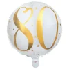 Santex Folieballon 80 Hvid/Guld