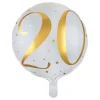 Santex Folieballon 20 Hvid/Guld - Balloner
