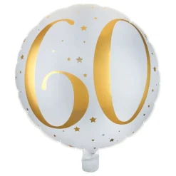 Sale Santex Folieballon 60 Hvid/Guld