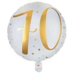 Santex Folieballon 70 Hvid/Guld - Balloner