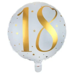Hot Santex Folieballon 18 Hvid/Guld