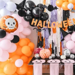 PartyDeco sp. z o.o. Folieballon Kranium Orange - Balloner