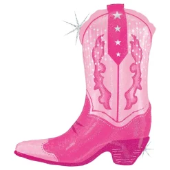 Ballongkungen AB Folieballon Lyserød Cowgirl Boot - Balloner