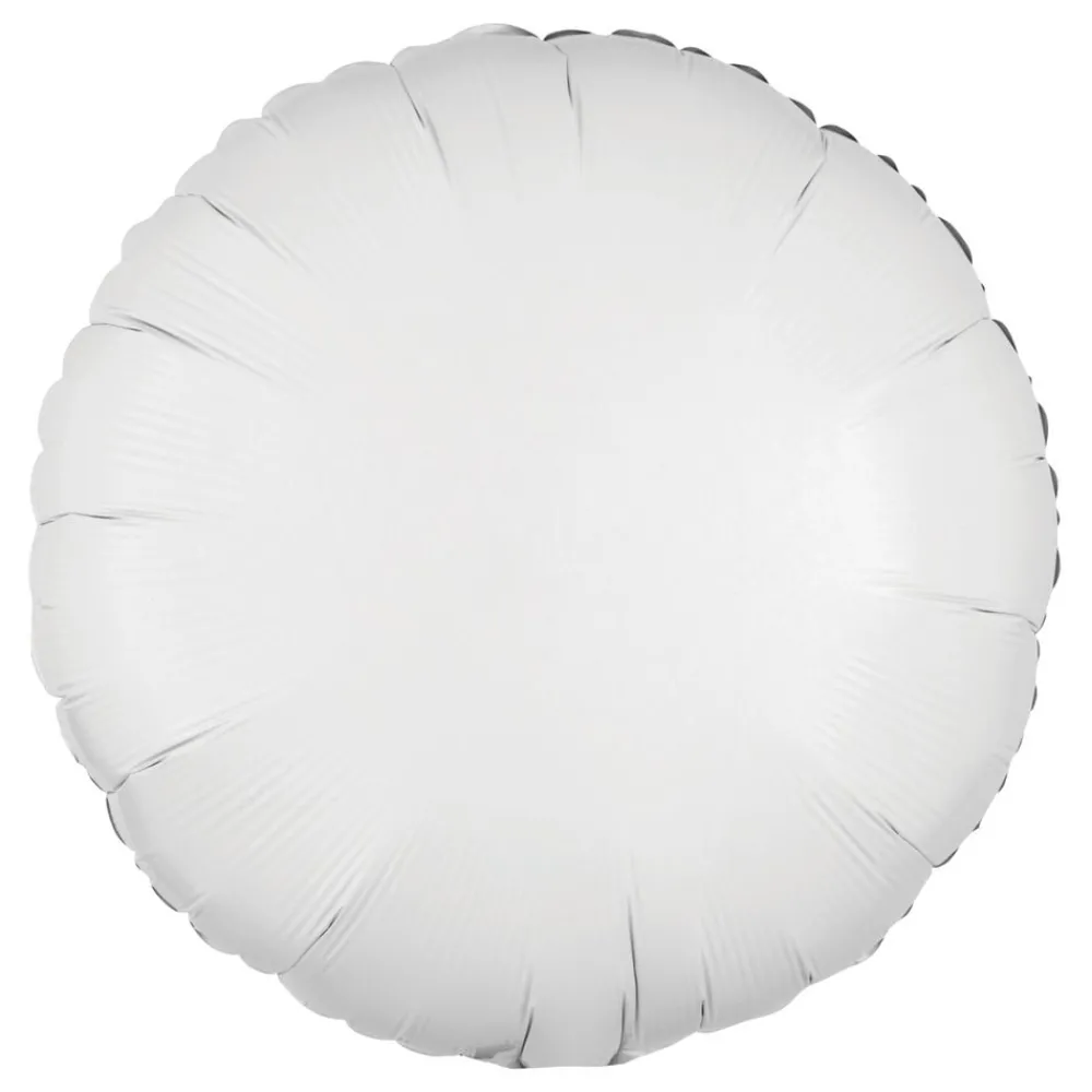 Reithmüller Europe GmbH Folieballon Rund Metallic Hvid - Oppyntning|Balloner