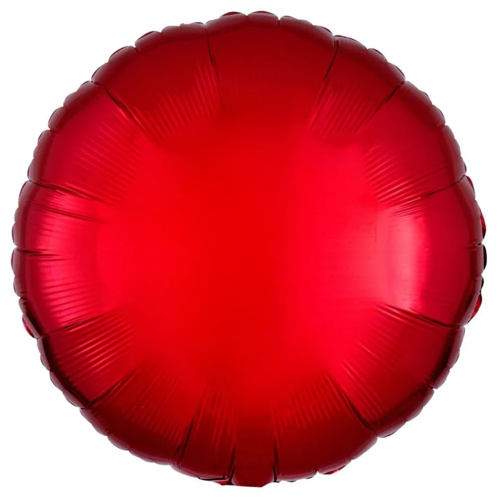 Reithmüller Europe GmbH Folieballon Rund Metallic Rød - Oppyntning|Balloner