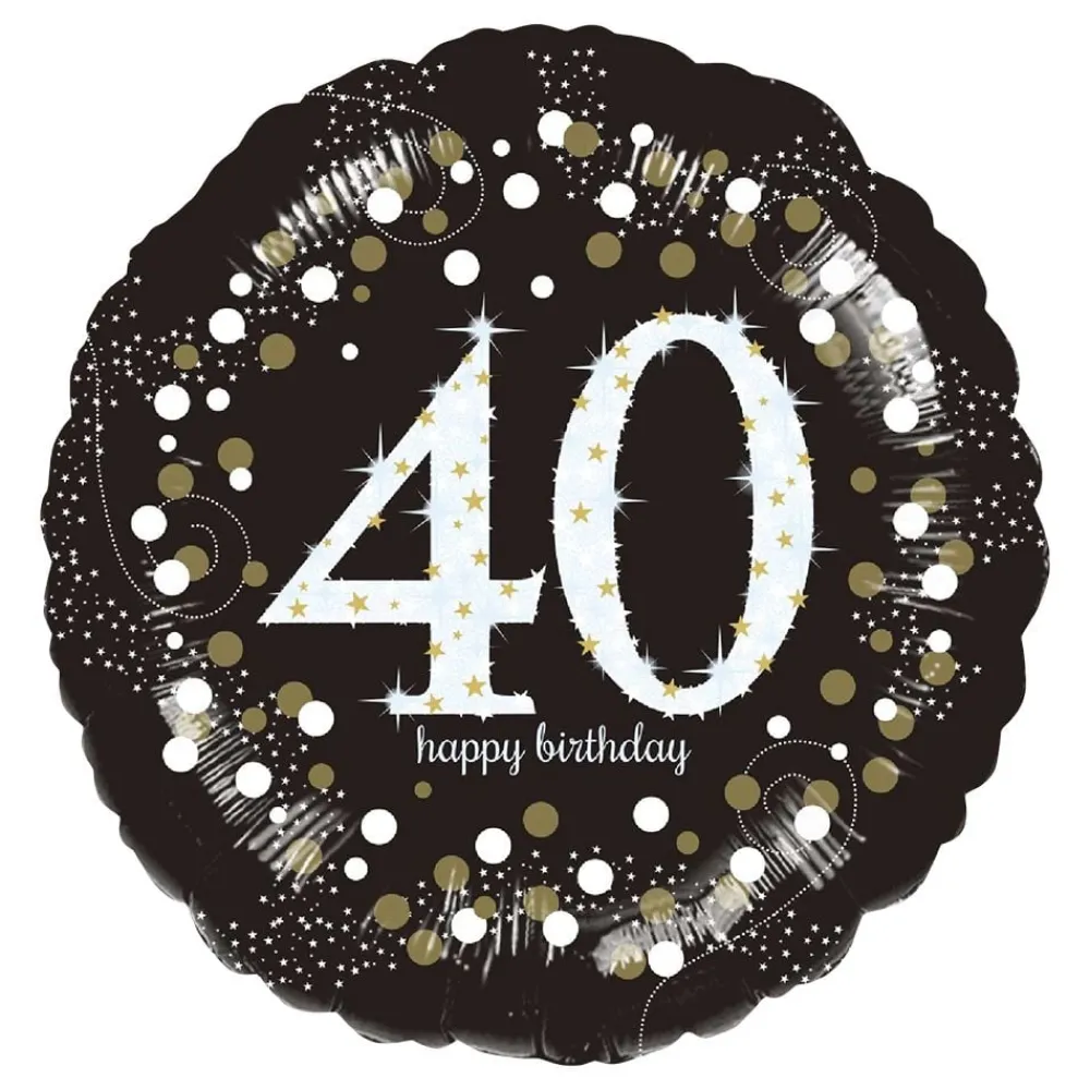 Sale Reithmüller Europe GmbH Folieballon Rund Sparkling Birthday 40