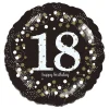 Reithmüller Europe GmbH Folieballon Rund Sparkling Birthday 18 - Oppyntning|Balloner