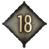PartyDeco sp. z o.o. Folieballon 18 Sort/Guld - Balloner