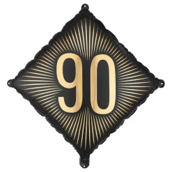 PartyDeco sp. z o.o. Folieballon 90 Sort/Guld - Balloner
