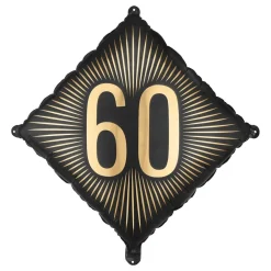 PartyDeco sp. z o.o. Folieballon 60 Sort/Guld - Balloner