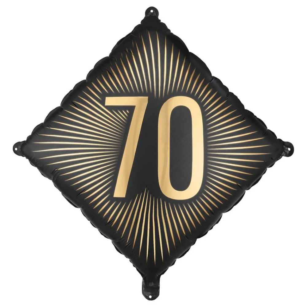 PartyDeco sp. z o.o. Folieballon 70 Sort/Guld - Balloner