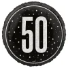 Online Unique UK Inc t/as Unique Party Folieballon 50 Sort/Sølv