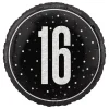 Unique UK Inc t/as Unique Party Folieballon 16 Sort/Sølv
