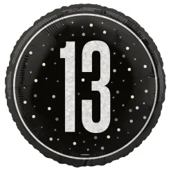 Unique UK Inc t/as Unique Party Folieballon 13 Sort/Sølv - Balloner