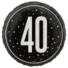 Sale Unique UK Inc t/as Unique Party Folieballon 40 Sort/Sølv