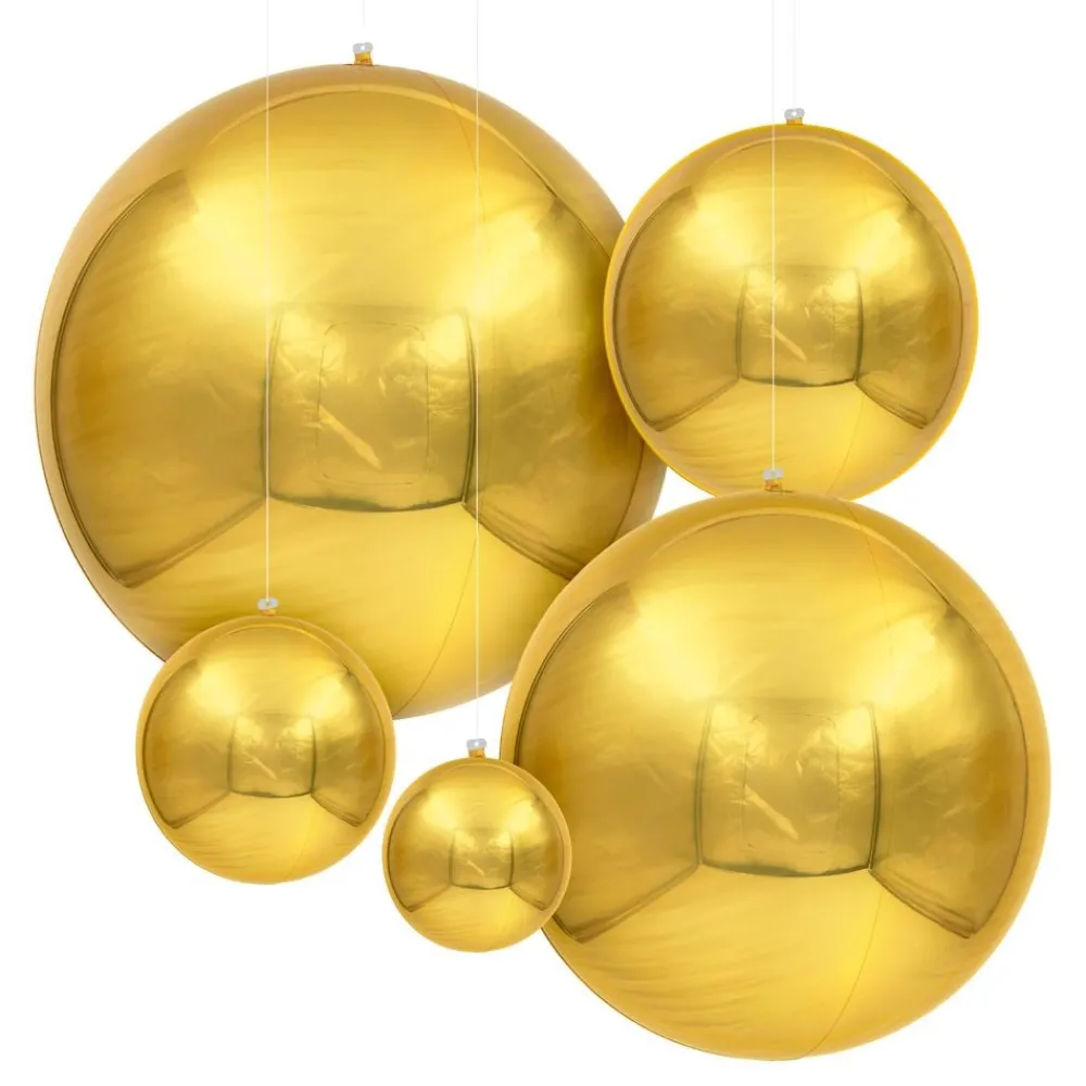 Best Ballongkungen AB Folieballon Spejlkugle Guld 3-pak