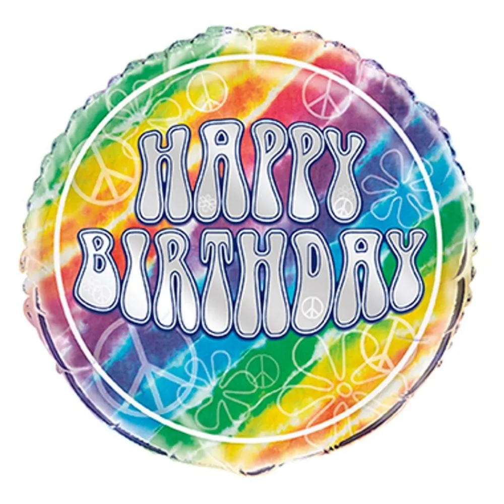 Sale Unique UK Inc t/as Unique Party Folieballon Tie Dye Happy Birthday