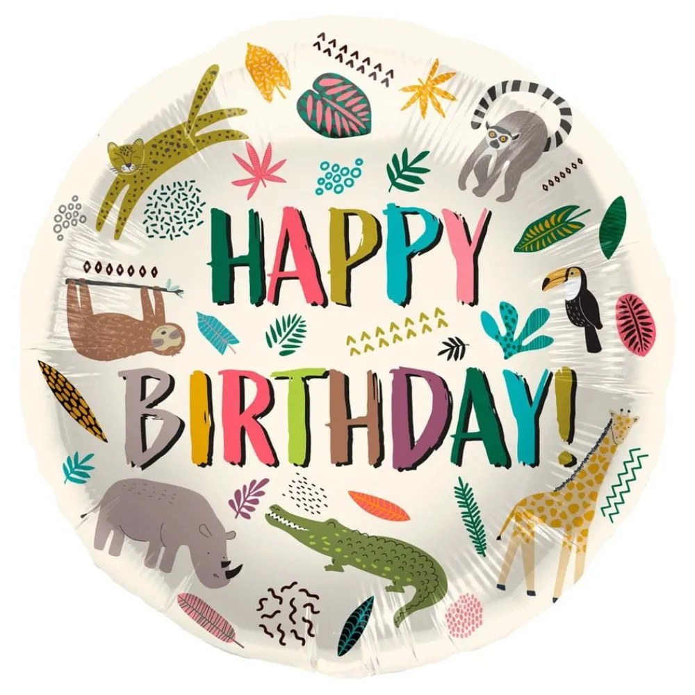 Folat B.V. Folieballon Zoo Party Happy Birthday - Balloner