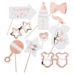 Ginger Ray Ltd Fotoprops Baby shower Rosaguld - Tilbehør|Oppyntning