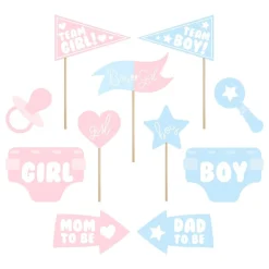 PartyDeco sp. z o.o. Fotoprops Gender Reveal - Tilbehør|Oppyntning