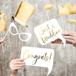 Best PartyDeco sp. z o.o. Fotorekvisitter Guld Bryllup