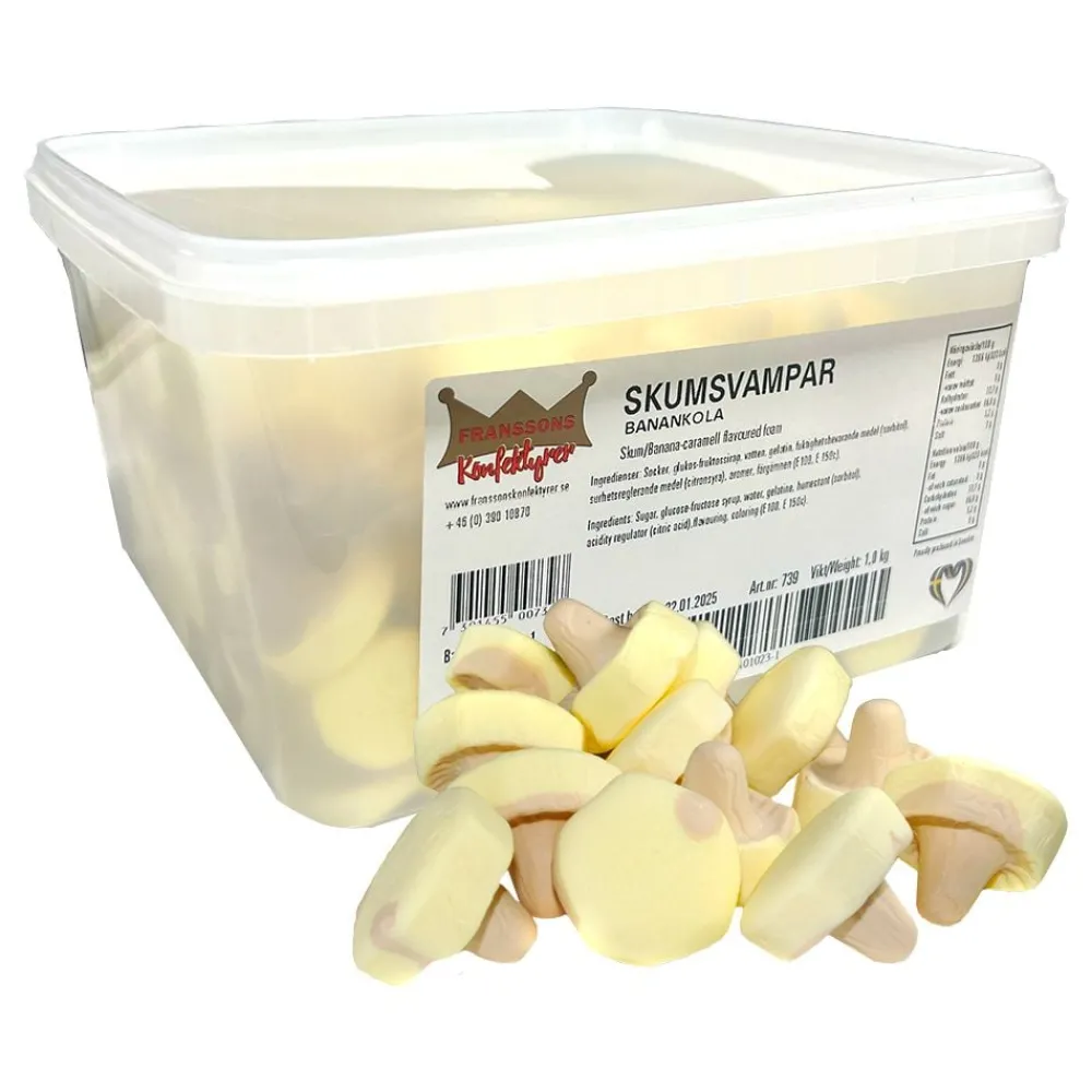 ERT Godis AB Franssons Skumsvampe Banankaramel Økonomipakke - Slik