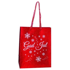 Clearance Inter Agenturer AB Gavepose Rød/Glitter God Jul