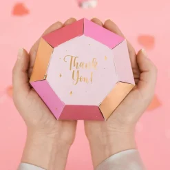 Discount PartyDeco sp. z o.o. Gaveæsker Thank You Diamantformede