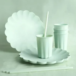 Discount PartyDeco sp. z o.o. Genanvendelige Sugerør Grøn Sage
