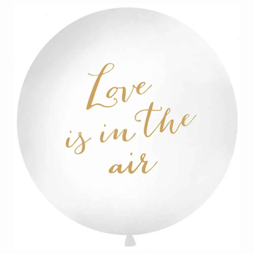 PartyDeco sp. z o.o. Gigantisk Ballon Love Is In The Air Guld - Balloner