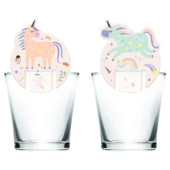 Folat B.V. Glasmarkører Unicorns & Rainbows - Drikkeglas