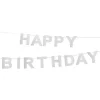 Boland Party Partners B.V. Glitterbanner Happy Birthday Sølv - Oppyntning