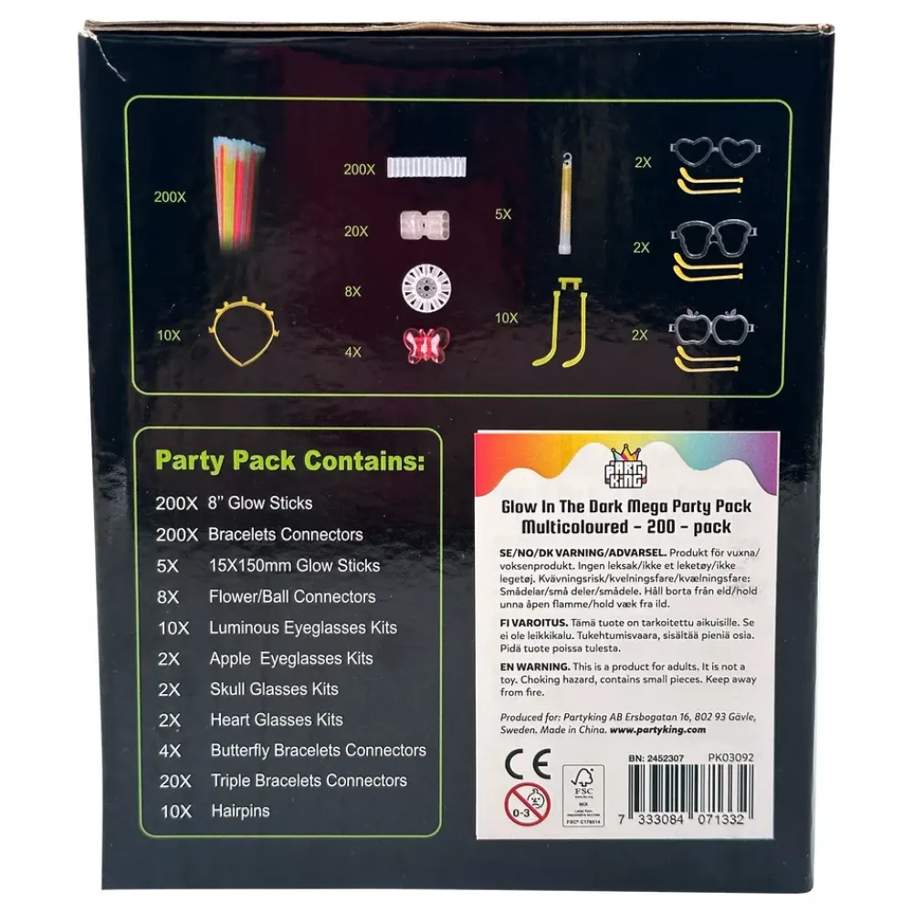 Best Partyking AB Glowsticks Mega Party Pack
