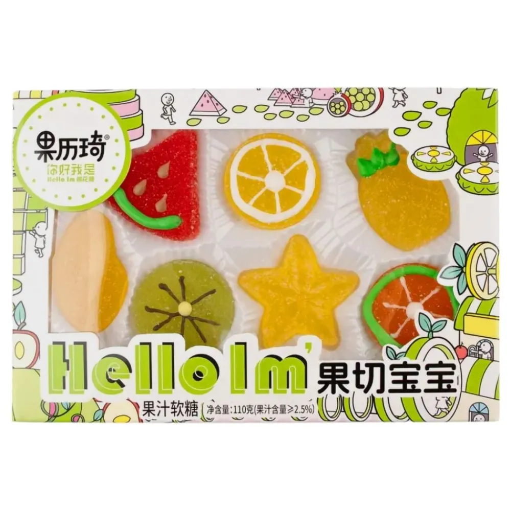 USA Godis AB GLQ Marshmallow Hello Fruit Slice Shape - Slik
