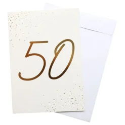 New Hisab/Joker Company AB Gratulationskort Guld 50 med Kuvert