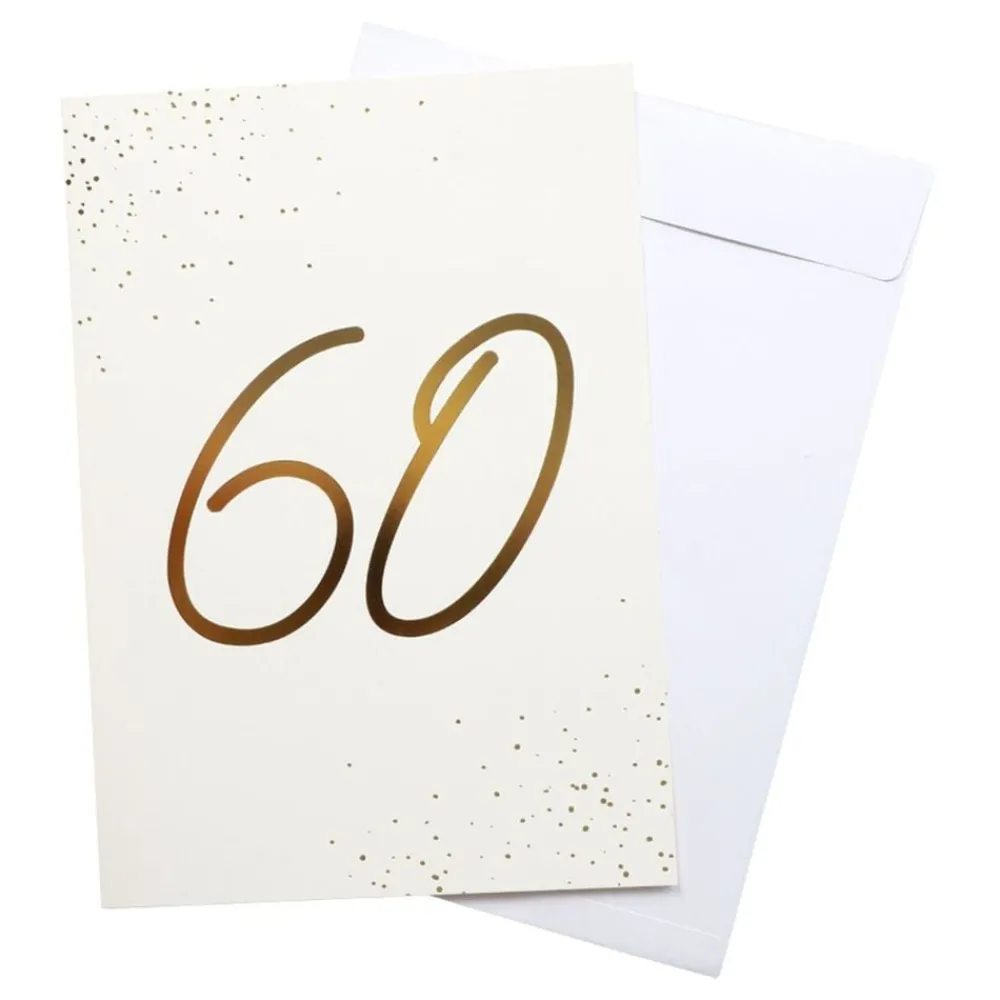 Sale Hisab/Joker Company AB Gratulationskort Guld 60 med Kuvert