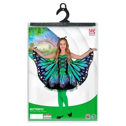 Widmann S.r.l. Grøn/Blå Sommerfugl Børnekostume