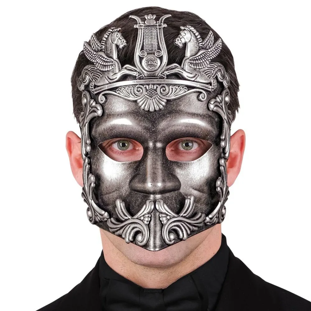 Widmann S.r.l. Græsk Maske Sølv - Kostumetema|Masker