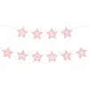 Best PartyDeco sp. z o.o. Guirlande Baby Shower Stjerner Lyserød