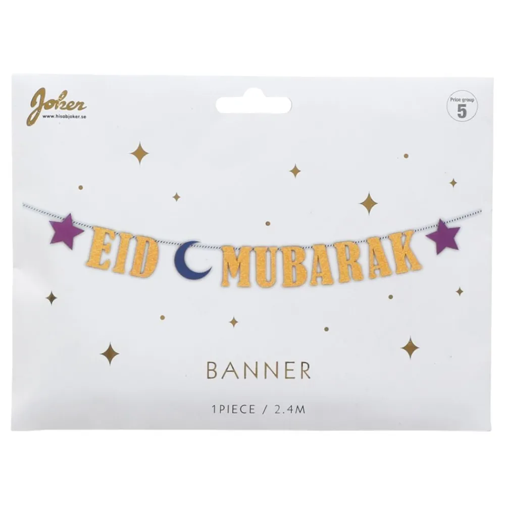 Online Hisab/Joker Company AB Guirlande Eid Mubarak Guld Glitter