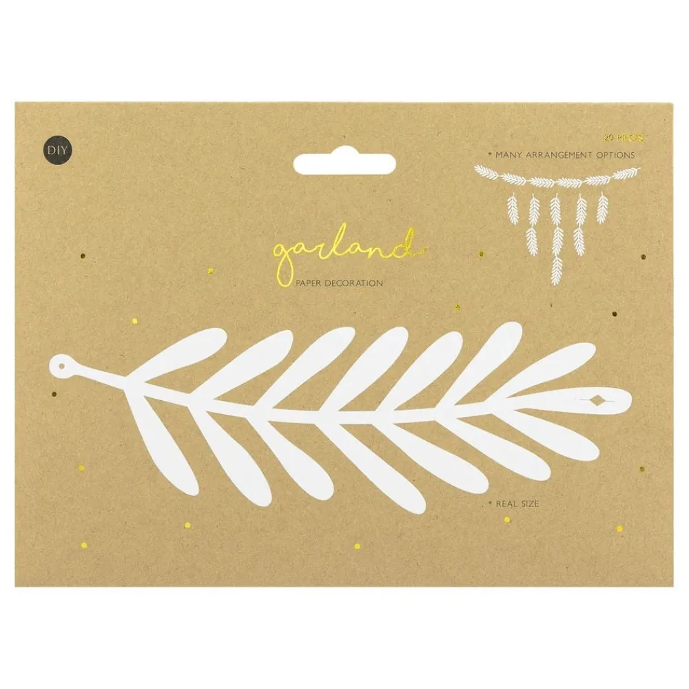 Sale PartyDeco sp. z o.o. Guirlande Grene Hvid