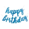 Unique UK Inc t/as Unique Party Guirlande Happy Birthday Blå Glitrende - Oppyntning