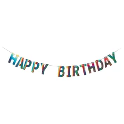 Hisab/Joker Company AB Guirlande Happy Birthday Farvestrålende - Oppyntning