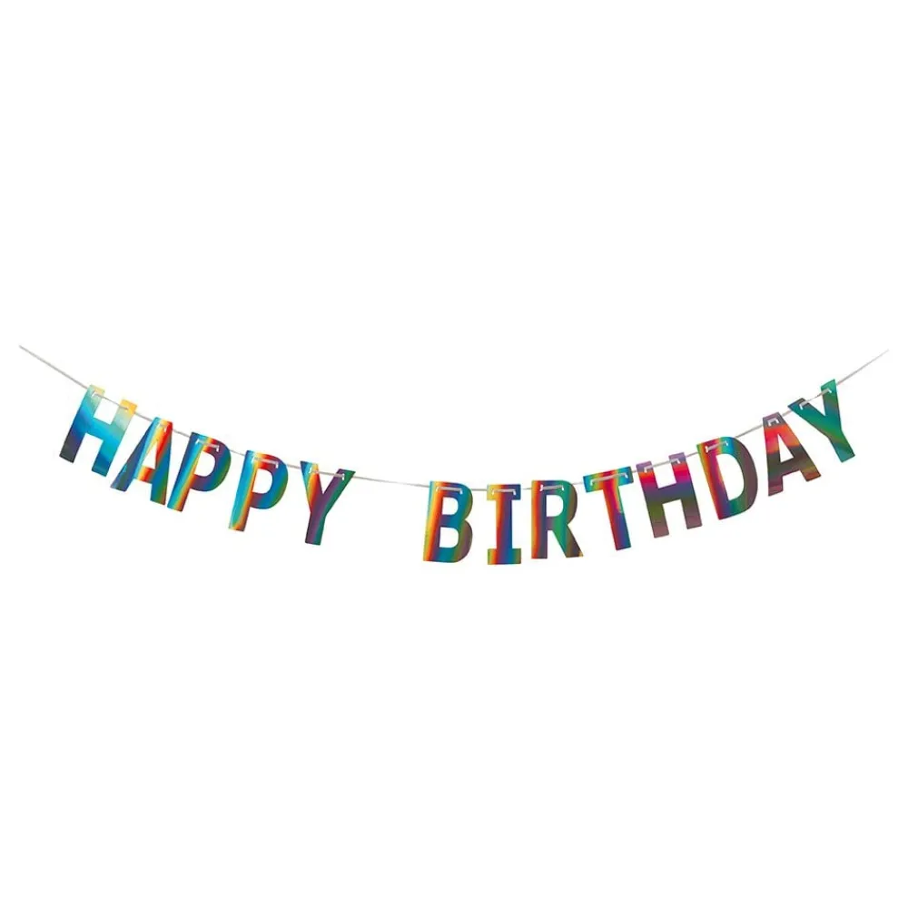Hisab/Joker Company AB Guirlande Happy Birthday Farvestrålende - Oppyntning