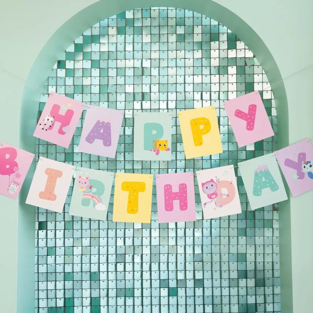 Discount PartyDeco sp. z o.o. Guirlande Happy Birthday Gabbys Dukkehus